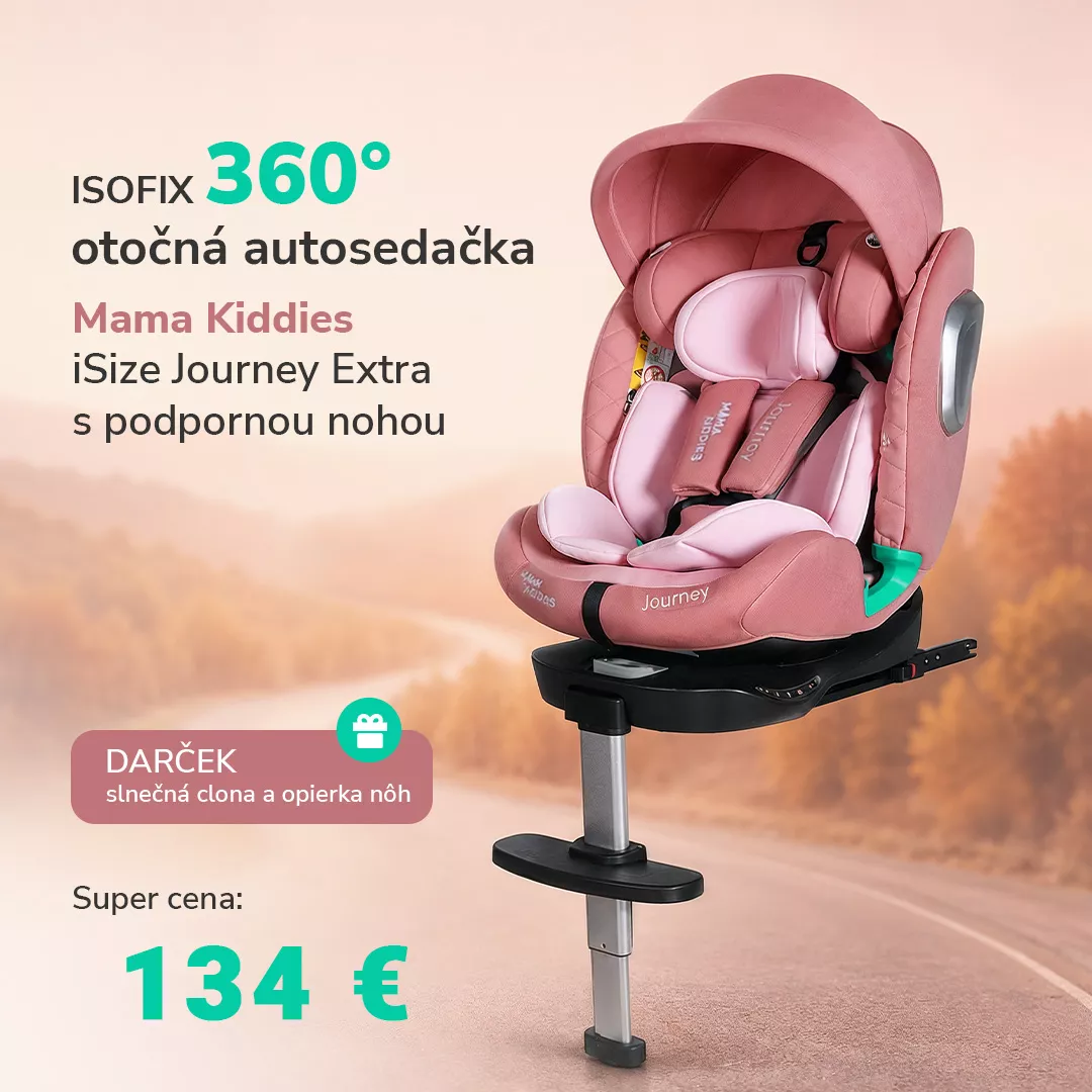 ISOFIX 360° otočná autosedačka Mama Kiddies iSize Journey Extra