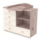 Prebaľovacia skrinka 107 cm – krémovo-vŕbová
