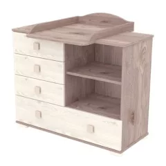 Prebaľovacia skrinka 107 cm – krémovo-vŕbová