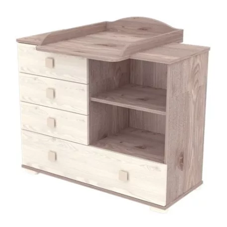 Prebaľovacia skrinka 107 cm – krémovo-vŕbová