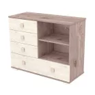 Prebaľovacia skrinka 107 cm – krémovo-vŕbová