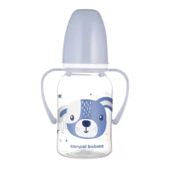   Canpol babies Fľaša úzkohrdlá s úchytmi CUTE ANIMALS 120ml psík