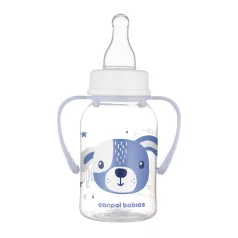   Canpol babies Fľaša úzkohrdlá s úchytmi CUTE ANIMALS 120ml psík