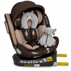   Mama Kiddies® iSize Capry ISOFIX 360° otočná autosedačka (40–150 cm) v béžovo-hnedej farbe + darček