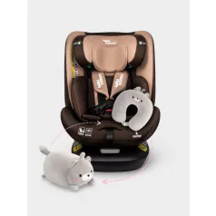   Mama Kiddies® iSize Capry ISOFIX 360° otočná autosedačka (40–150 cm) v béžovo-hnedej farbe + darček