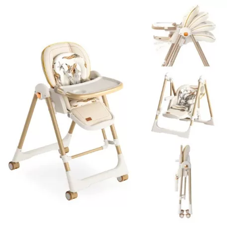 Mama Kiddies® Baby Siesta 4v1 multifunkčná jedálenská stolička v sivej farbe