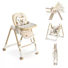  Mama Kiddies® Baby Siesta 4v1 multifunkčná jedálenská stolička v béžovej farbe
