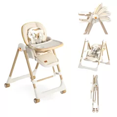   Mama Kiddies® Baby Siesta 4v1 multifunkčná jedálenská stolička v béžovej farbe