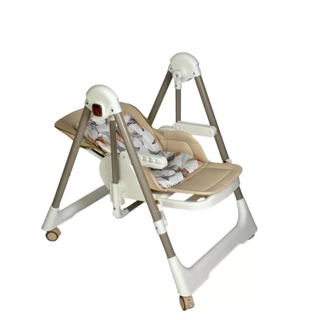Mama Kiddies® Baby Siesta 4v1 multifunkčná jedálenská stolička v béžovej farbe