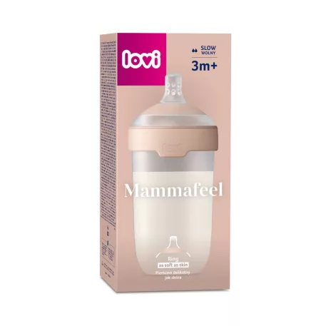 LOVI Fľaša MAMMAFEEL 250ml, farba béžová