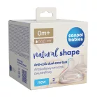 Canpol Babies Cumlík k fľaši Natural Shape 0m+ 2ks