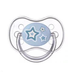   Canpol Babies Silikónový cumlík so symetrickou špičkou 0-6m NEWBORN BABY modrý
