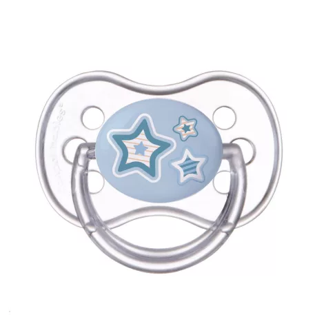 Canpol Babies Silikónový cumlík so symetrickou špičkou 0-6m NEWBORN BABY modrý
