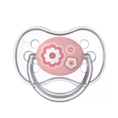   Canpol Babies Silikónový cumlík so symetrickou špičkou 0-6m NEWBORN BABY ružový