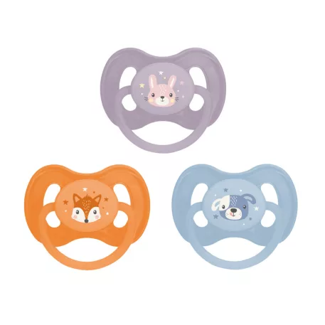 Canpol Babies Cumlík kaučukový okrúhly 0-6m ANIMALS 1 ks