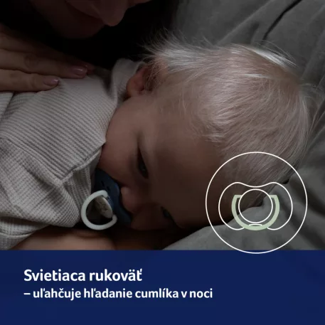 LOVI Cumlík dynamický silikónový NIGHT&DAY 3-6m 2ks chlapec