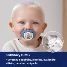 LOVI Cumlík dynamický silikónový NIGHT&DAY 6-18m 2ks chlapec