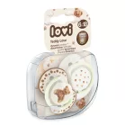 LOVI Cumlík svietiaci silikónový dynamický TEDDY LOVE 6-18m 2ks