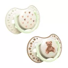 LOVI Cumlík svietiaci silikónový dynamický TEDDY LOVE 18m+ 2ks