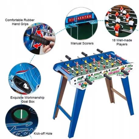 Mama Kiddies® drevený stolný futbal so stojanmi (s nožičkami)
