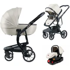   Mama Kiddies® Icon 4v1 multifunkčný kočík s príslušenstvom v béžovej farbe s ISOFIX základňou + Darček