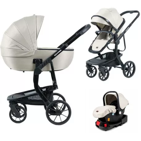 Mama Kiddies® Icon 4v1 multifunkčný kočík s príslušenstvom v béžovej farbe s ISOFIX základňou + Darček