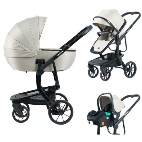 Mama Kiddies® Icon 3v1 multifunkčný kočík s príslušenstvom v béžovej farbe + Darček