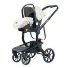 Mama Kiddies® Icon 3v1 multifunkčný kočík s príslušenstvom v béžovej farbe + Darček