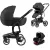 Mama Kiddies® Icon 4v1 multifunkčný kočík s príslušenstvom v čiernej farbe s ISOFIX základňou + Darček