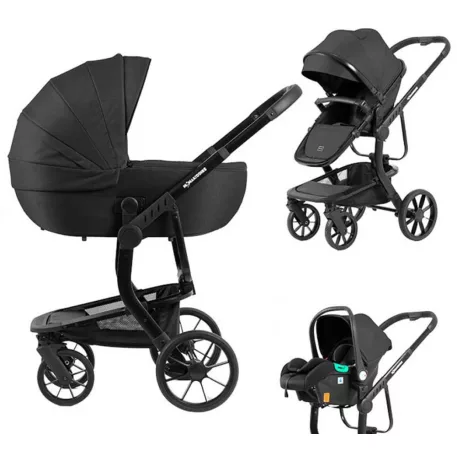 Mama Kiddies® Icon 3v1 multifunkčný kočík s príslušenstvom v čiernej farbe + Darček