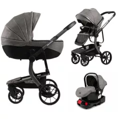   Mama Kiddies® Icon 4v1 multifunkčný kočík s príslušenstvom v sivej farbe s ISOFIX základňou + Darček