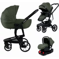   Mama Kiddies® Icon 4v1 multifunkčný kočík s príslušenstvom v zelenej farbe s ISOFIX základňou + Darček