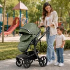 Mama Kiddies® Icon 4v1 multifunkčný kočík s príslušenstvom v zelenej farbe s ISOFIX základňou + Darček
