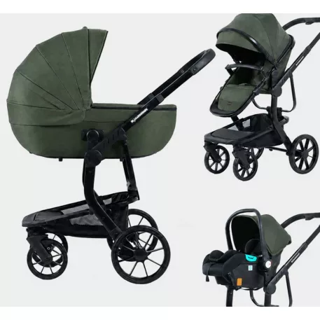Mama Kiddies® Icon 3v1 multifunkčný kočík s príslušenstvom – zelený + darček