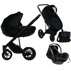   Mama Kiddies® Max 500 3v1 multifunkčný kočík v čiernej farbe s doplnkami + Darček