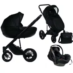   Mama Kiddies® Max 500 3v1 multifunkčný kočík v čiernej farbe s doplnkami + Darček