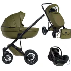   Mama Kiddies® Max 500 3v1 multifunkčný kočík v olivovej farbe s príslušenstvom + darček