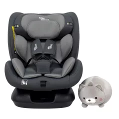   Mama Kiddies® Nova Luxe i-Size autosedačka upevnenie bezpečnostným pásom –  svetlo šedá (40–150 cm) + DARČEK cestovný vankúš