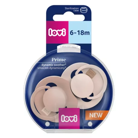 LOVI Cumlík silikónový dynamický PRIME 6-18m 2ks N/Blush