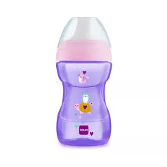 Detský hrnček MAM na učenie pitia 270 ml – fialový