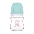 Canpol babies Antikoliková fľaša so širokým hrdlom EasyStart 120 ml PP EXOTIC ANIMALS zelená