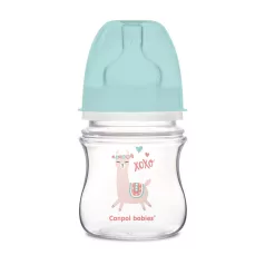   Canpol babies Antikoliková fľaša so širokým hrdlom EasyStart 120 ml PP EXOTIC ANIMALS zelená