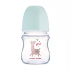 Canpol babies Antikoliková fľaša so širokým hrdlom EasyStart 120 ml PP EXOTIC ANIMALS zelená