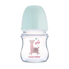   Canpol babies Antikoliková fľaša so širokým hrdlom EasyStart 120 ml PP EXOTIC ANIMALS zelená