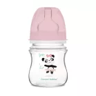 Canpol babies Antikoliková fľaša so širokým hrdlom EasyStart 120 ml PP EXOTIC ANIMALS ružová
