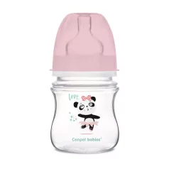   Canpol babies Antikoliková fľaša so širokým hrdlom EasyStart 120 ml PP EXOTIC ANIMALS ružová