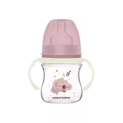   Canpol babies Fľaša proti kolike so svietiacou rúčkou EasyStart SLEEPY KOALA 120ml ružová