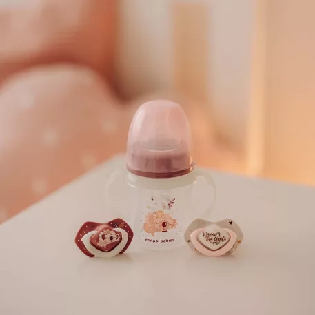 Canpol babies Fľaša proti kolike so svietiacou rúčkou EasyStart SLEEPY KOALA 120ml ružová