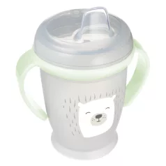   LOVI Hrnček netečúci so svietiacimi úchytmi BUDDY BEAR 250ml 6m+