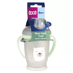   LOVI Hrnček netečúci so svietiacimi úchytmi BUDDY BEAR 250ml 6m+